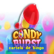 cartela de bingo cha de bebe